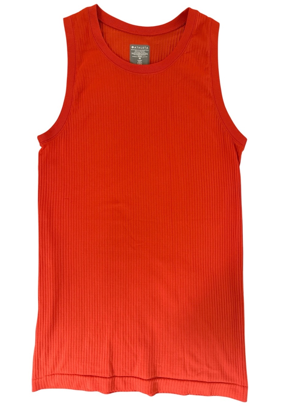 🧡 Athleta Ribbed Sleeveless Tank Top - Size Medium